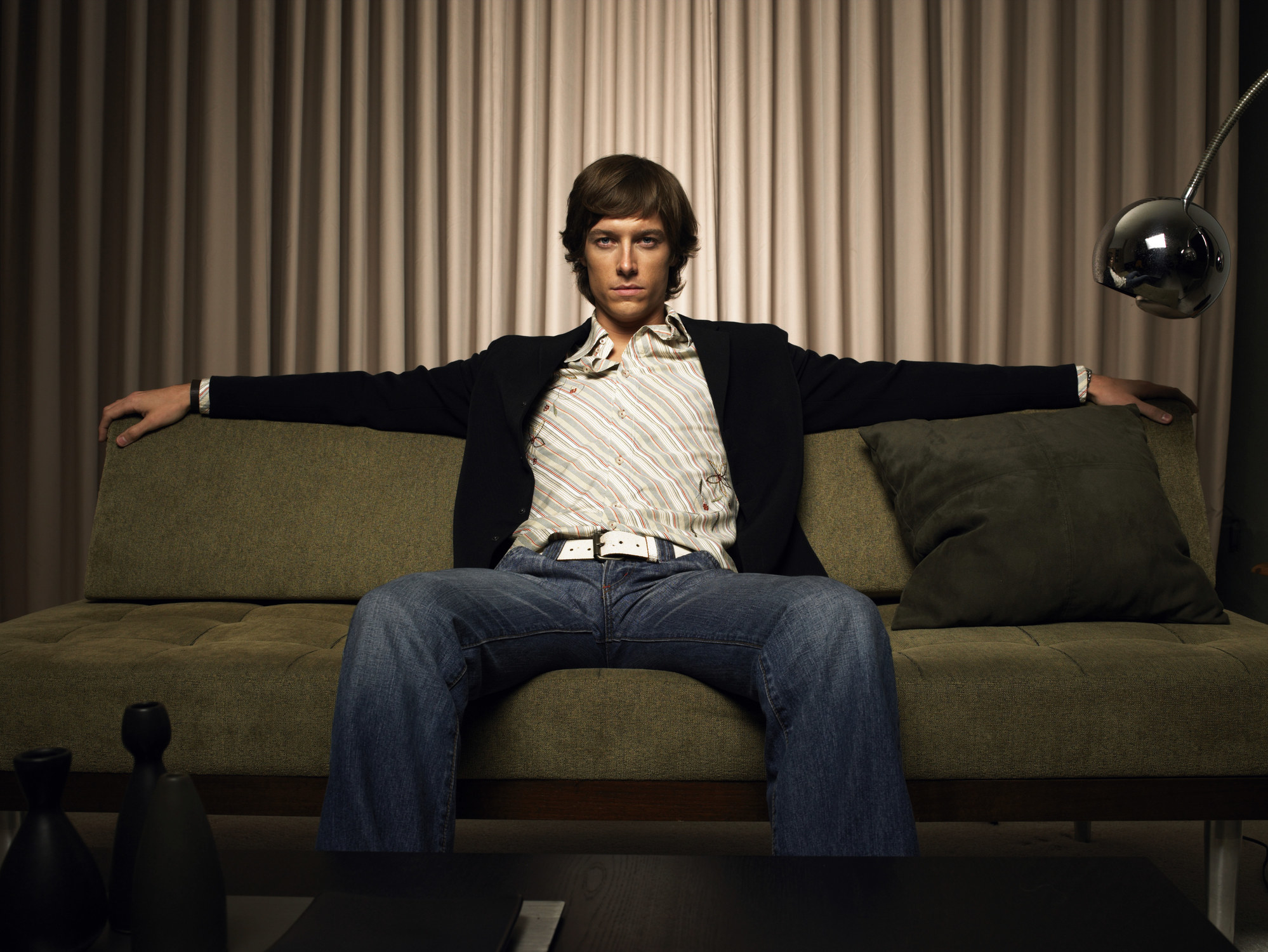 A man sitting on a couch