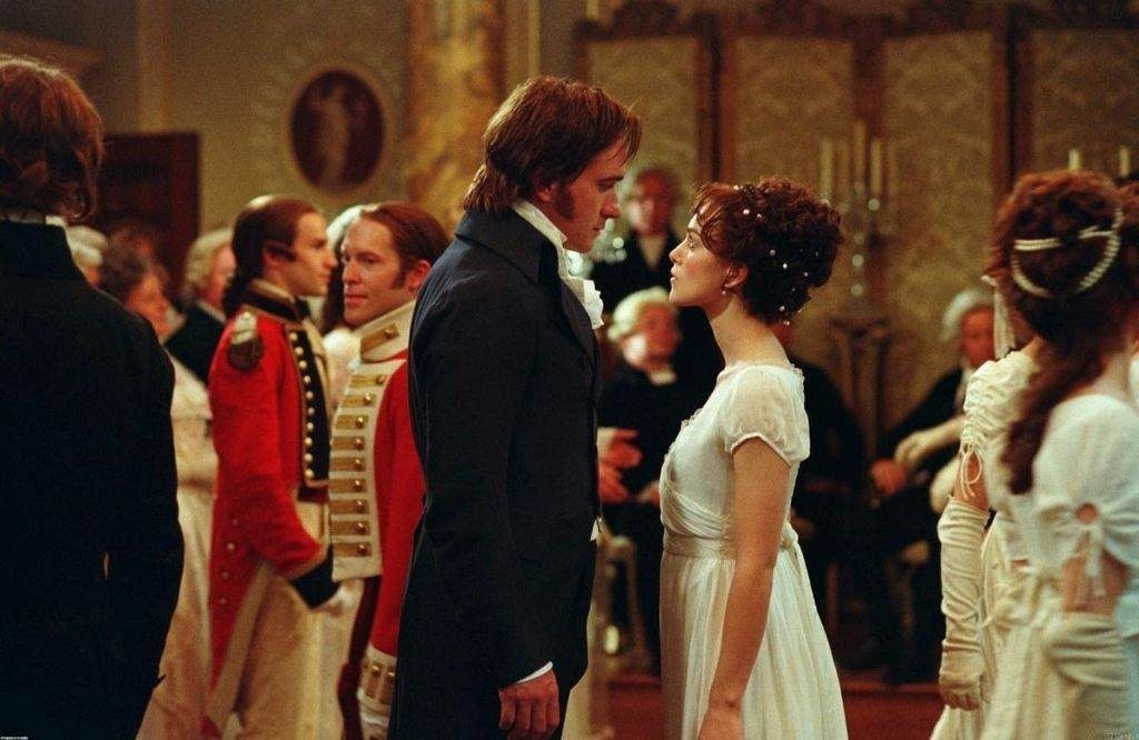 Escena en donde Elizabeth y Darcy bailan en la fiesta antes de que se vayan