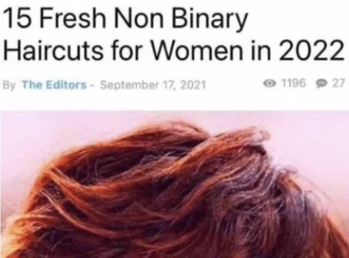 2022年15新鲜非二进制的发型为女性