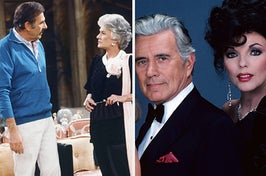 dorothy and stan on "golden girls", blake and alexis carrington on "dynasty"