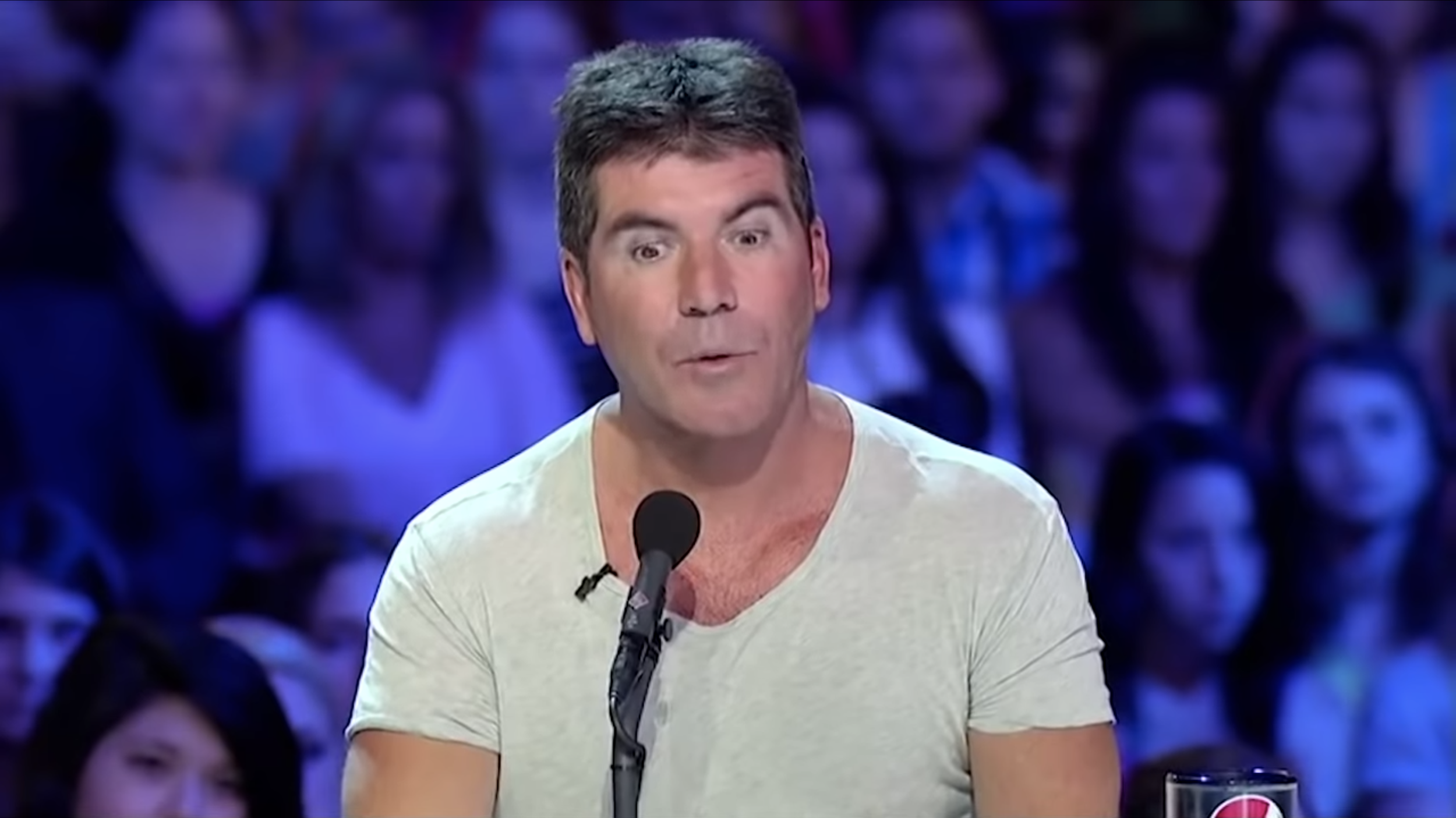 Simon Cowell looking shocked