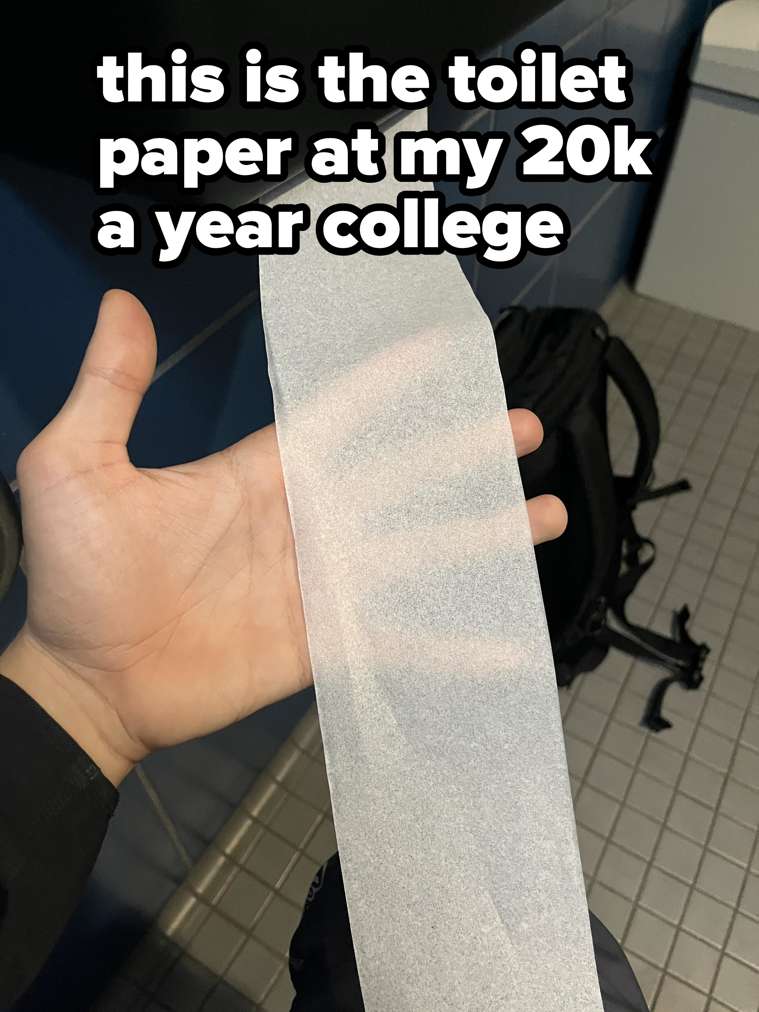 See-through toilet paper