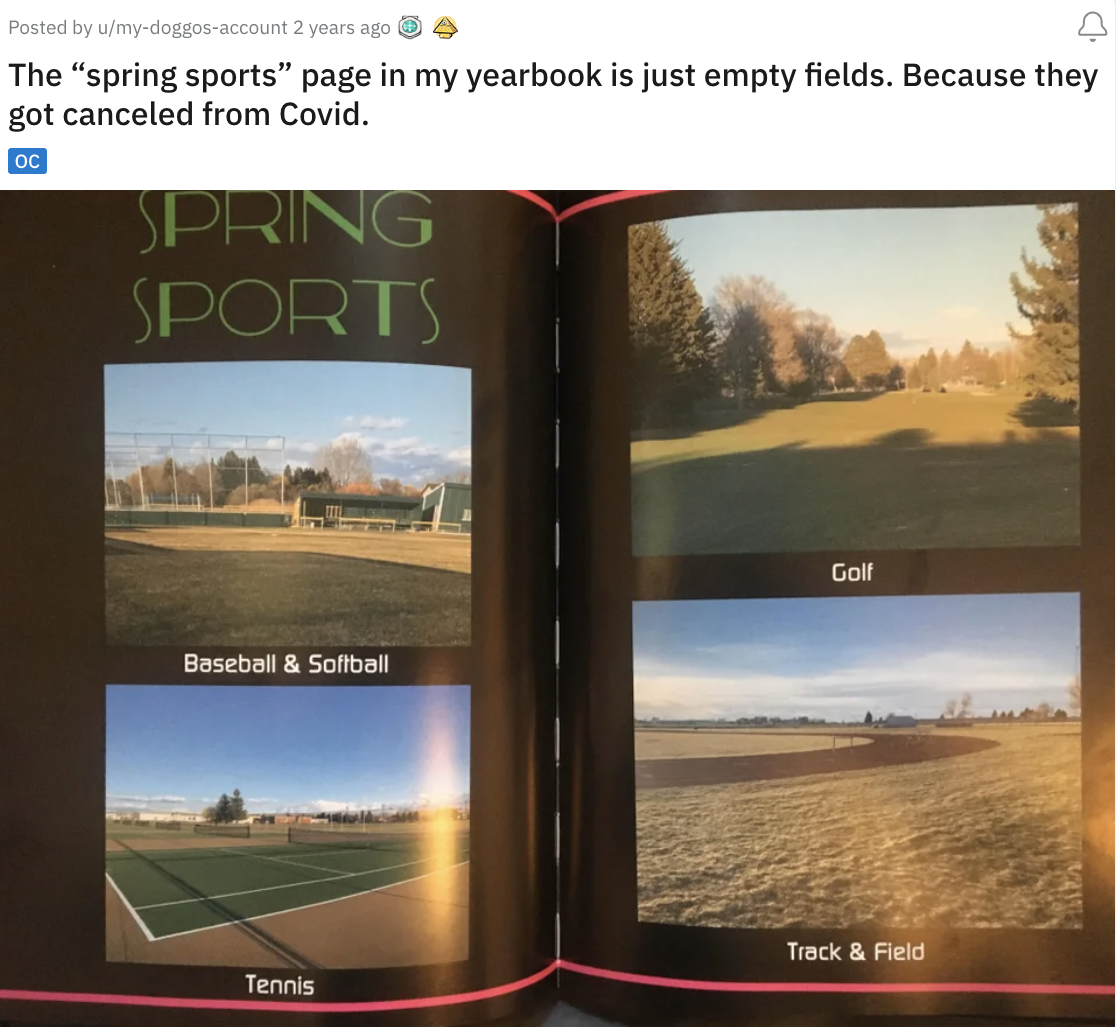 Photos of sports fields without players