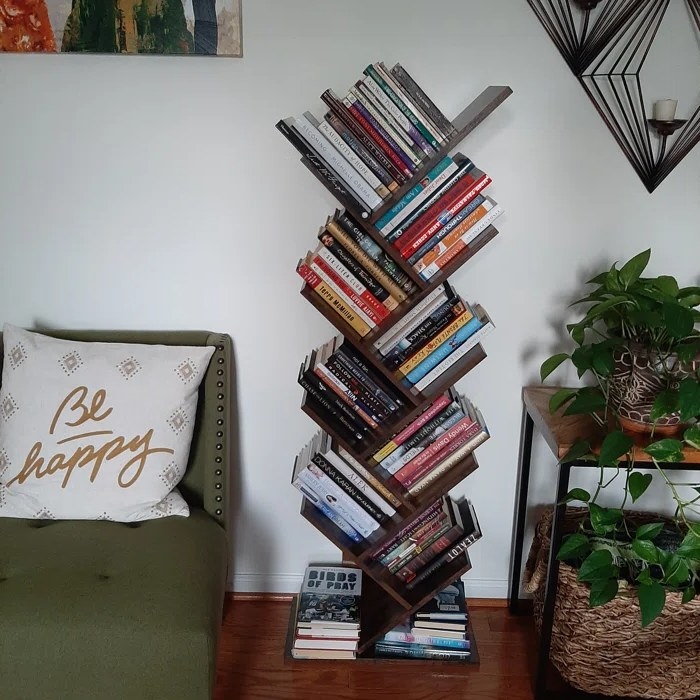 Reviewer&#x27;s photo of the bookshelf in the color Walnut