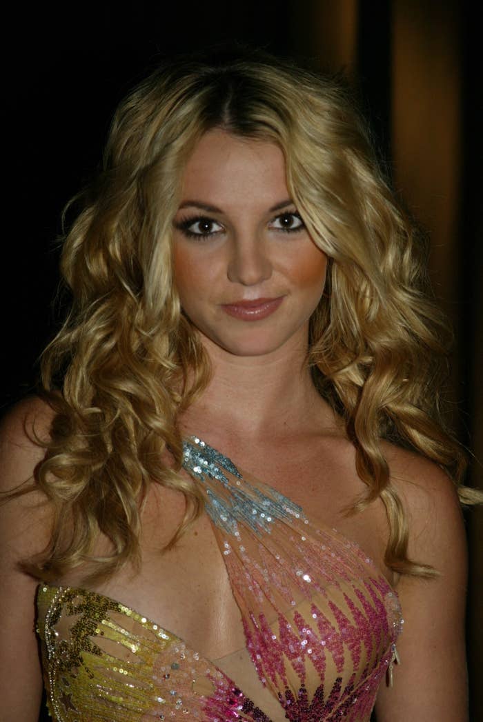 Britney Spears at 2003 Versace spring runway
