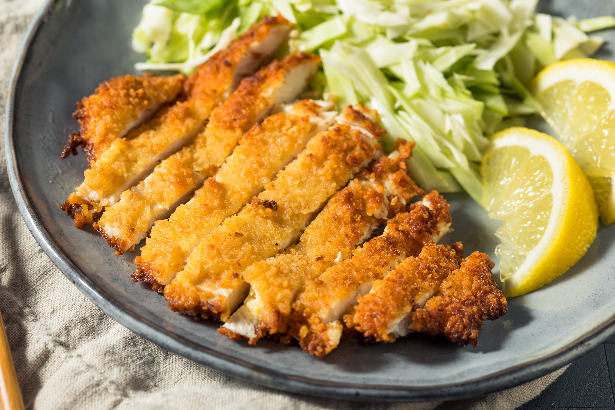 Homemade breaded chicken katsu.