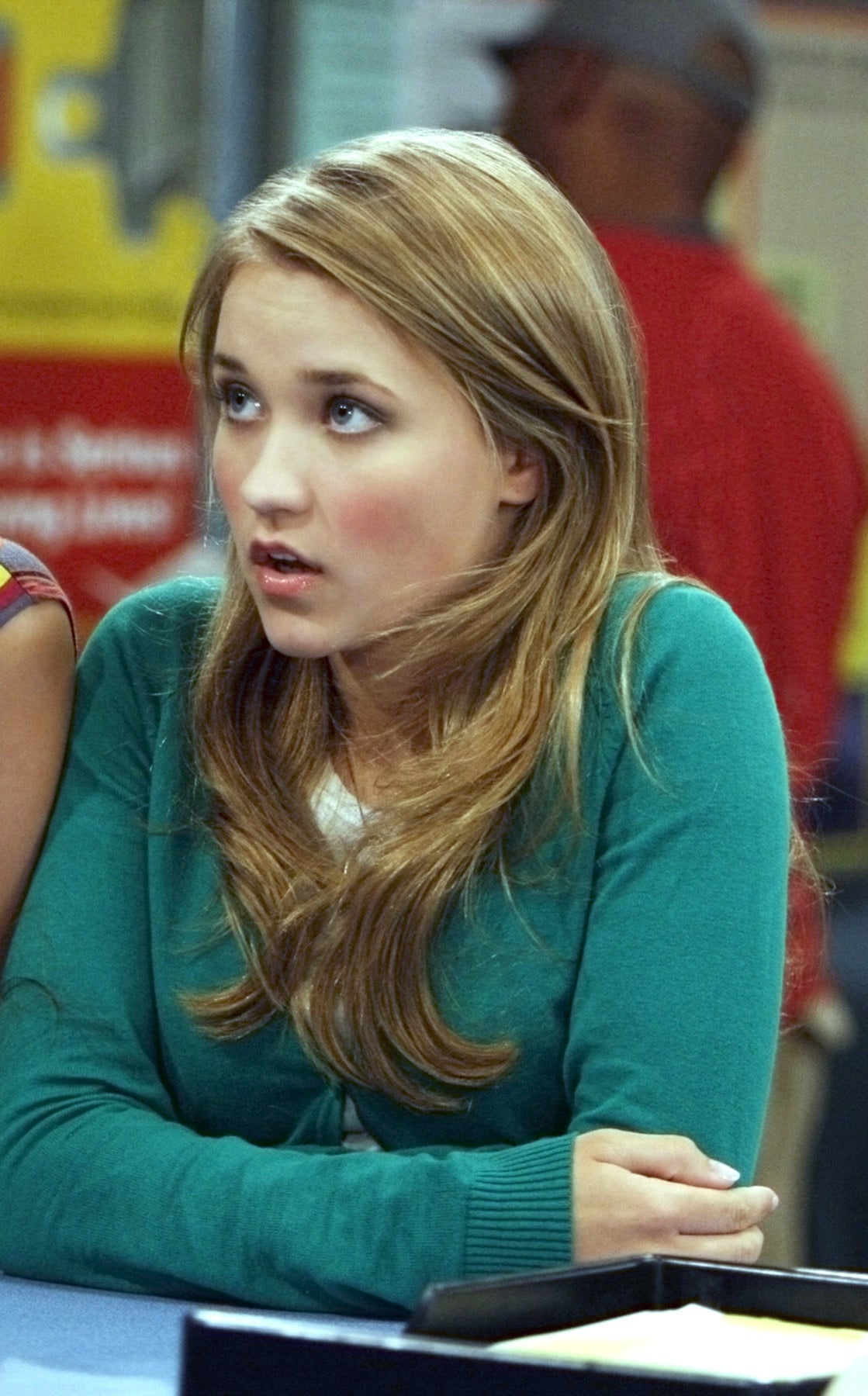 closeup of Emily on Hannah Montana
