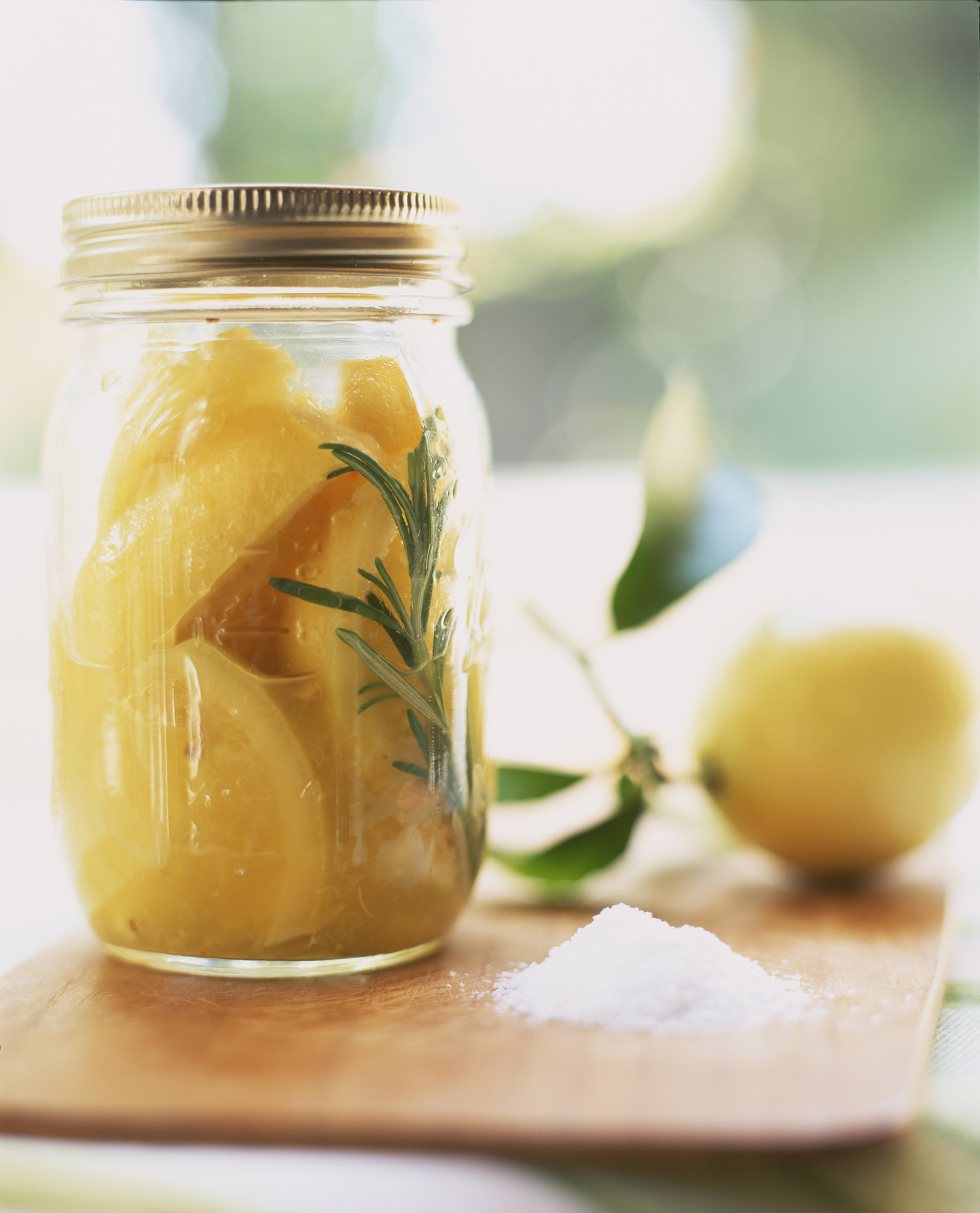 Lemon preserves in a jar