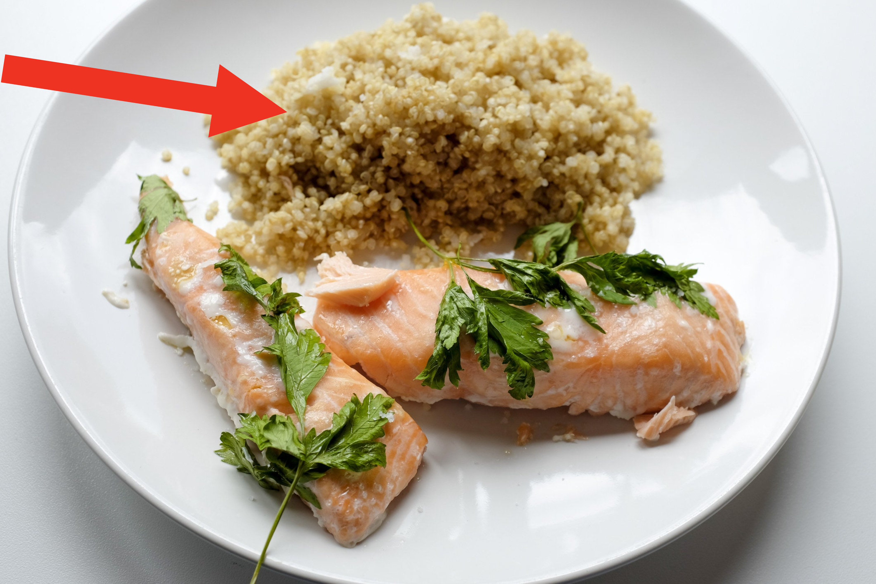 Salmon with quinoa