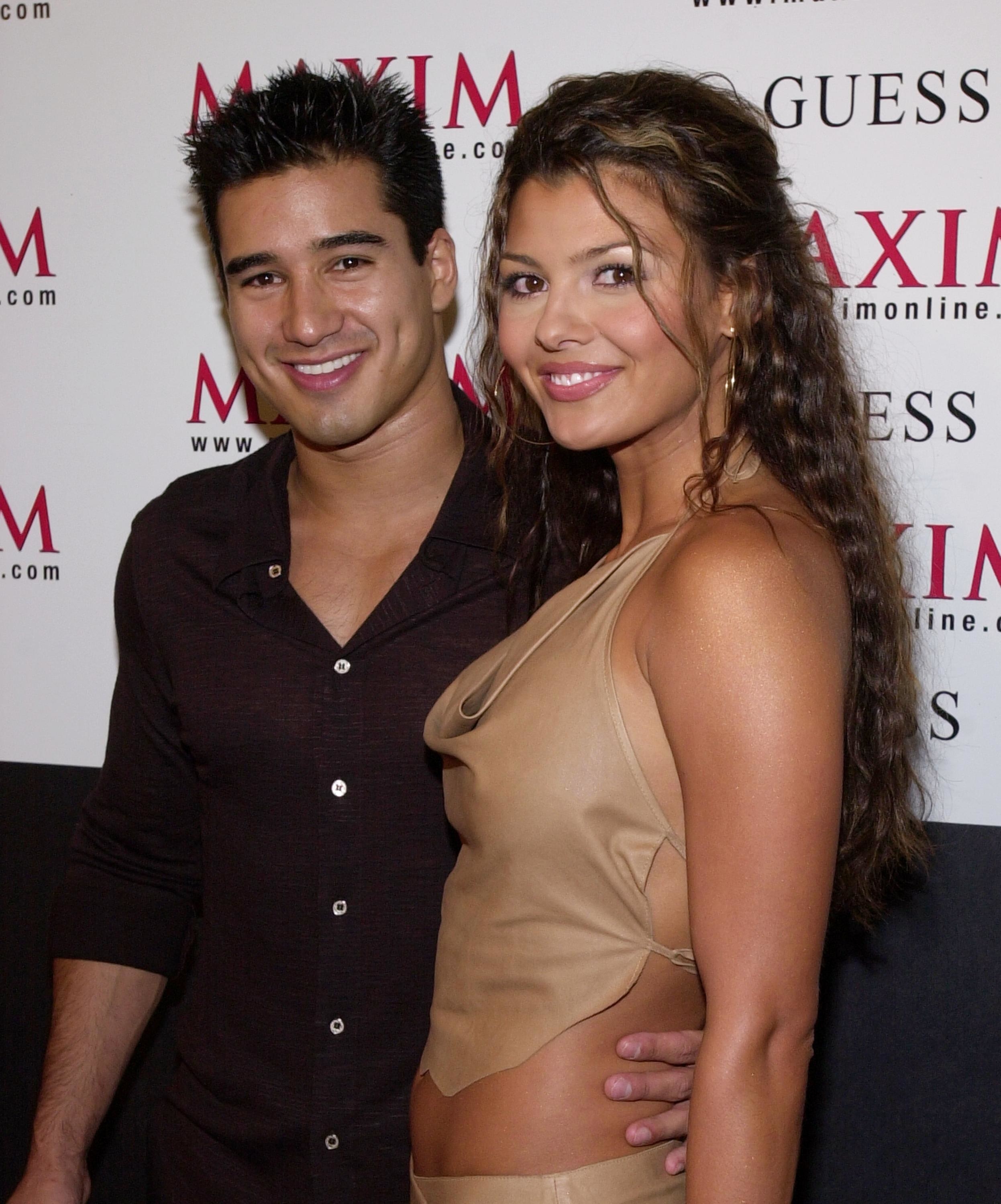 Mario Lopez and Ali Landry at the Maxim magazine party in 2000