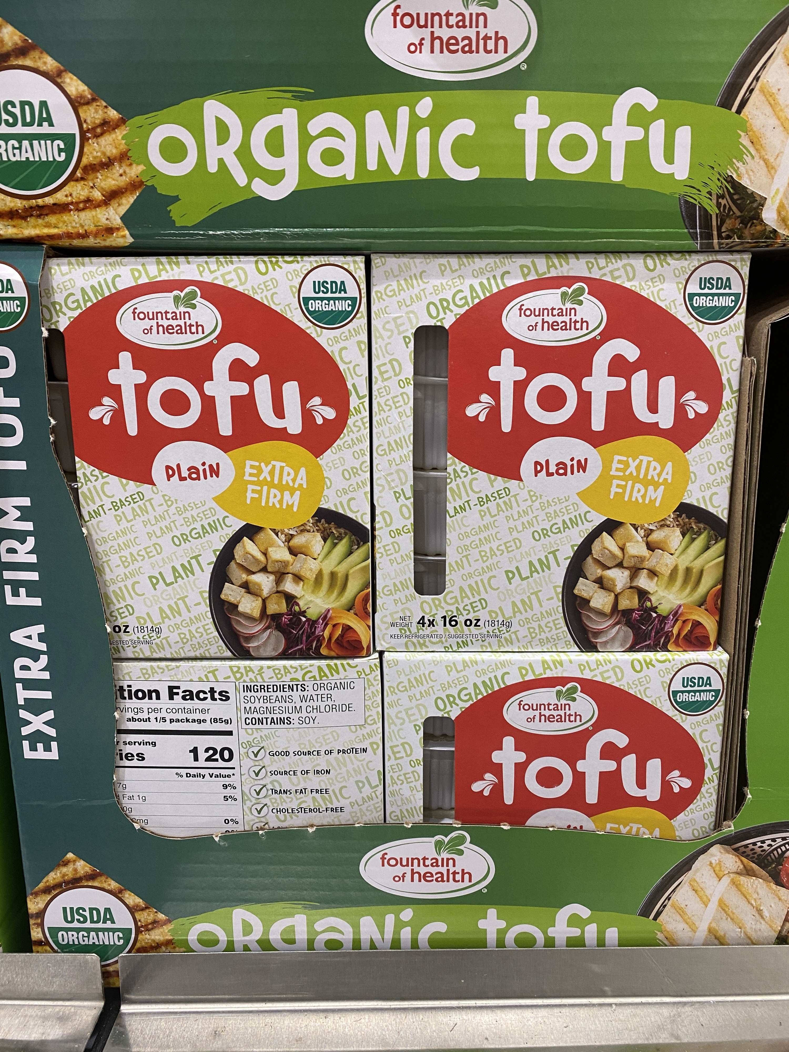 multiple boxes of extra-firm tofu