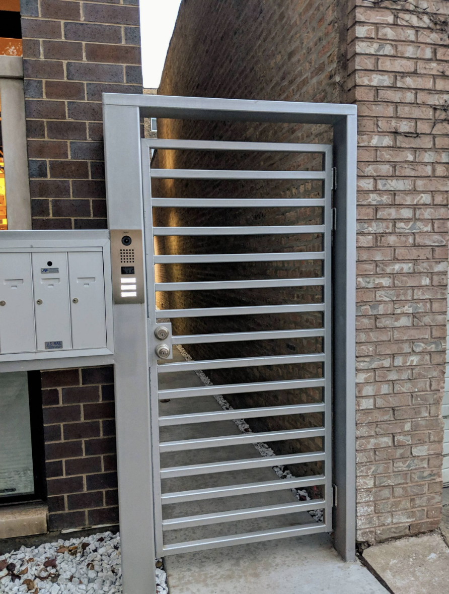 A ladder-like security door