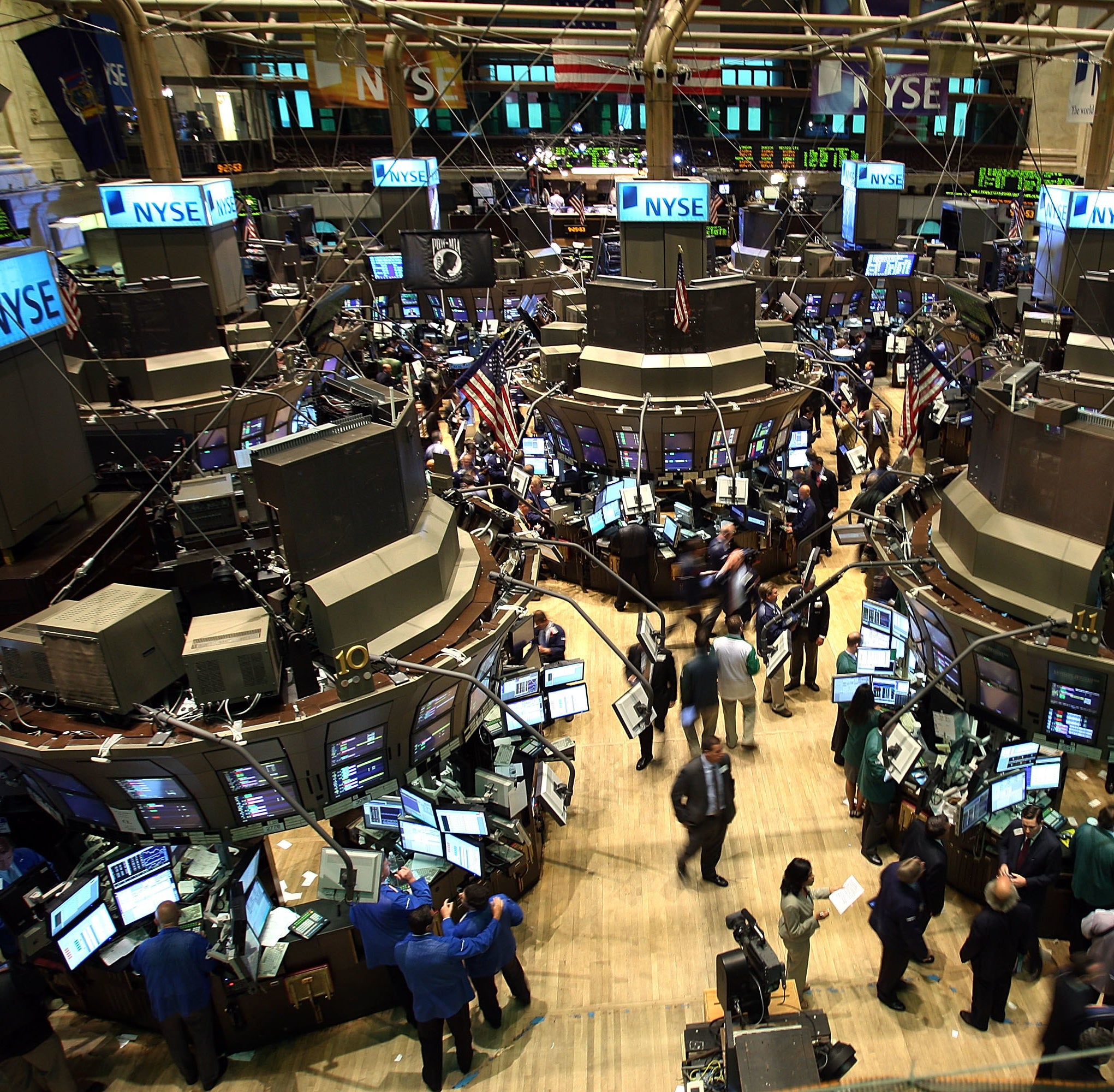 New York Stock Exchange in 2008 after the market crashed