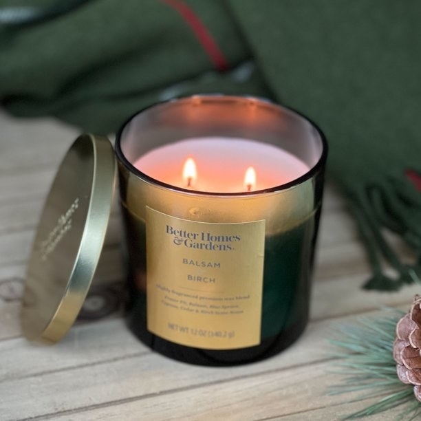 The balsam and birch candle