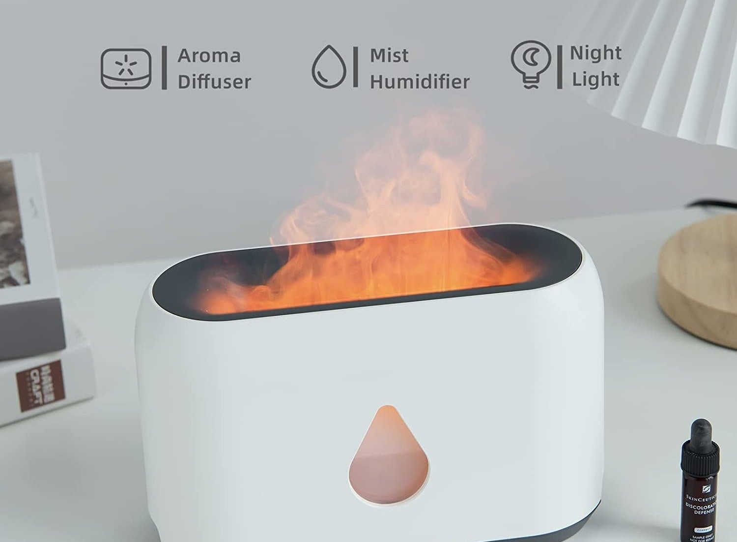 the humidifier on a desk