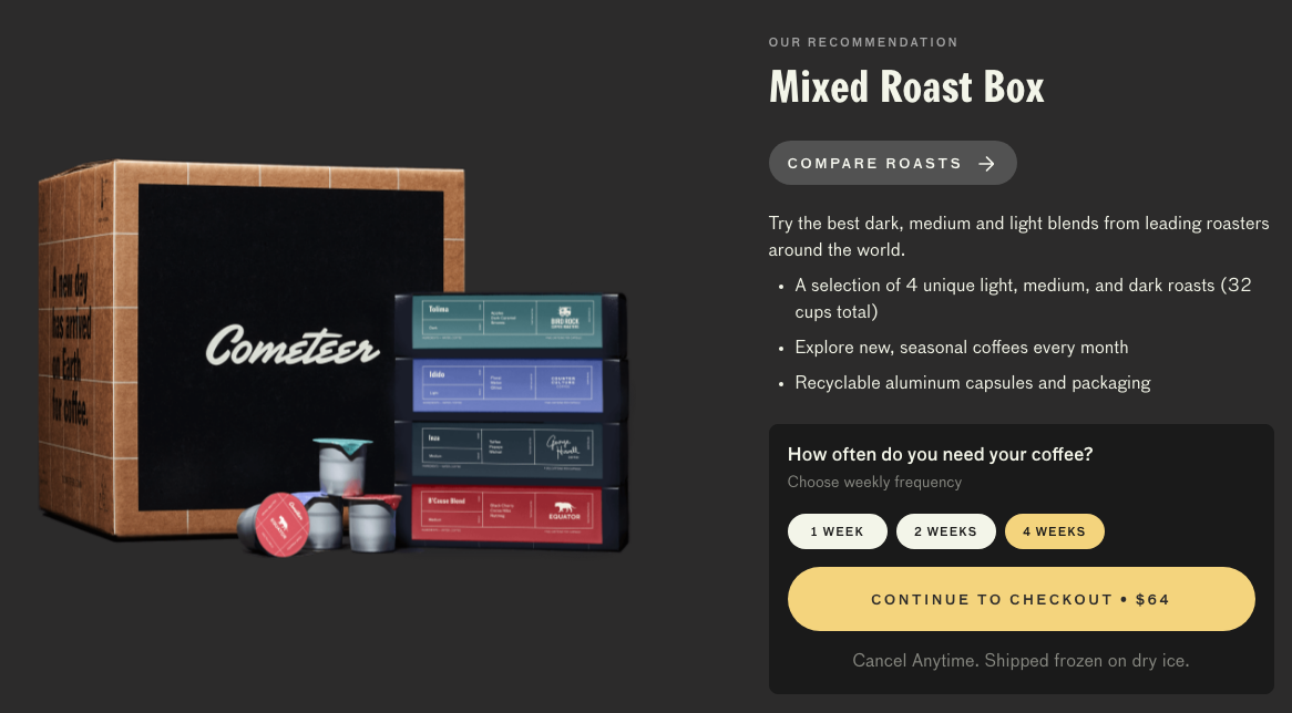 ended up with a mixed roast box, with different strengths and colors of coffee