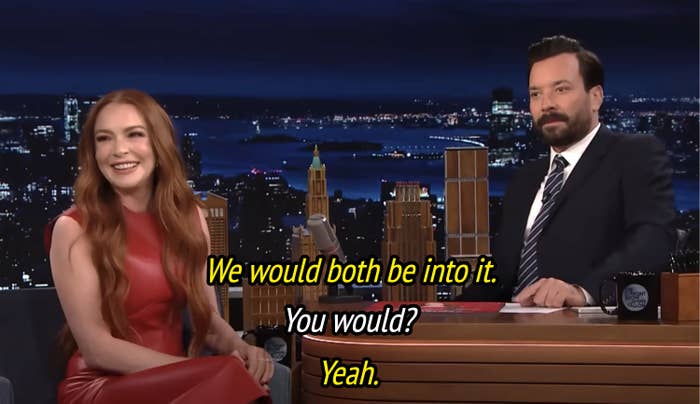 Lindsay and Jimmy Fallon talking about Freaky Friday sequel