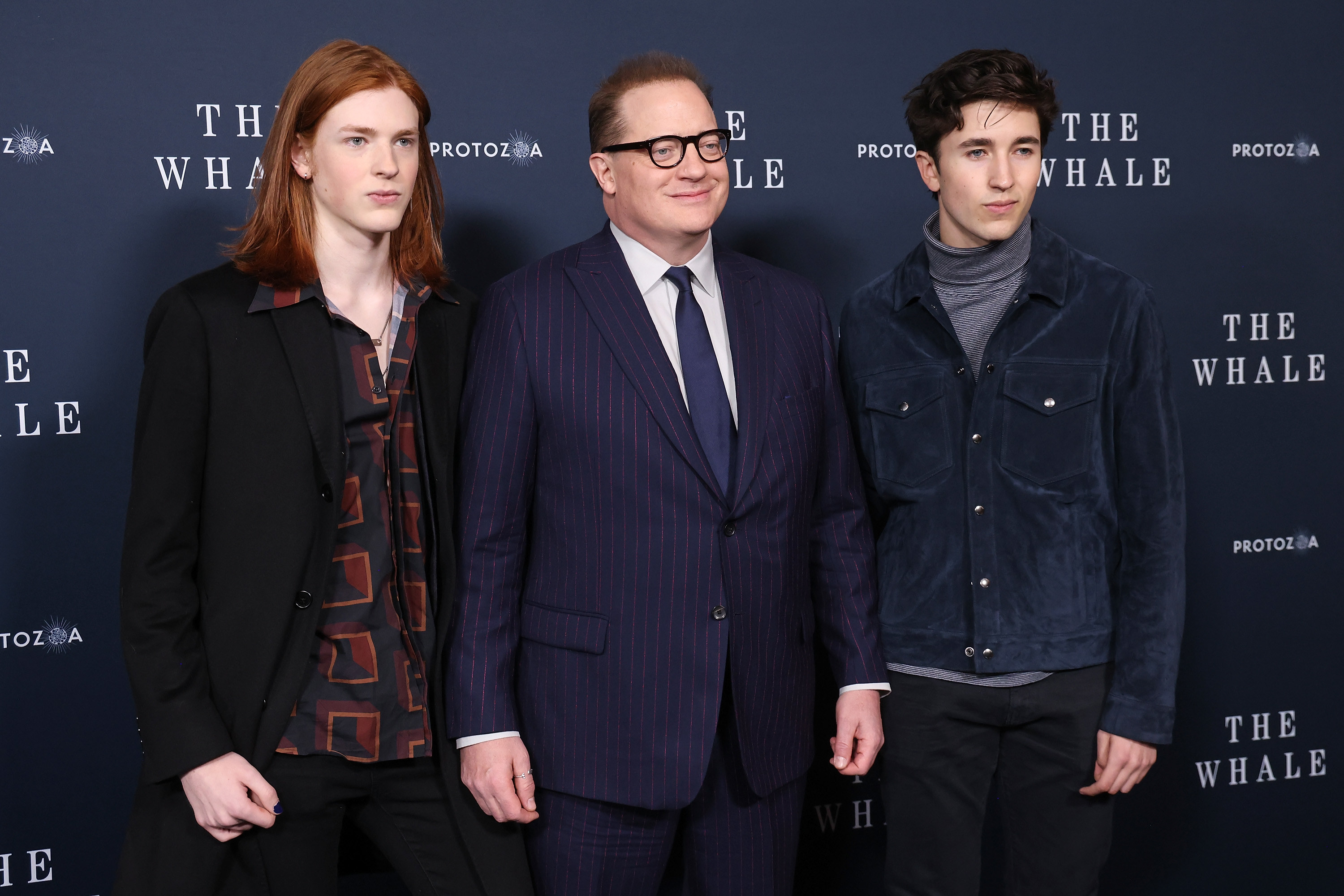 Hijos de Brendan Fraser en la alfombra roja de su pel cula  - 40