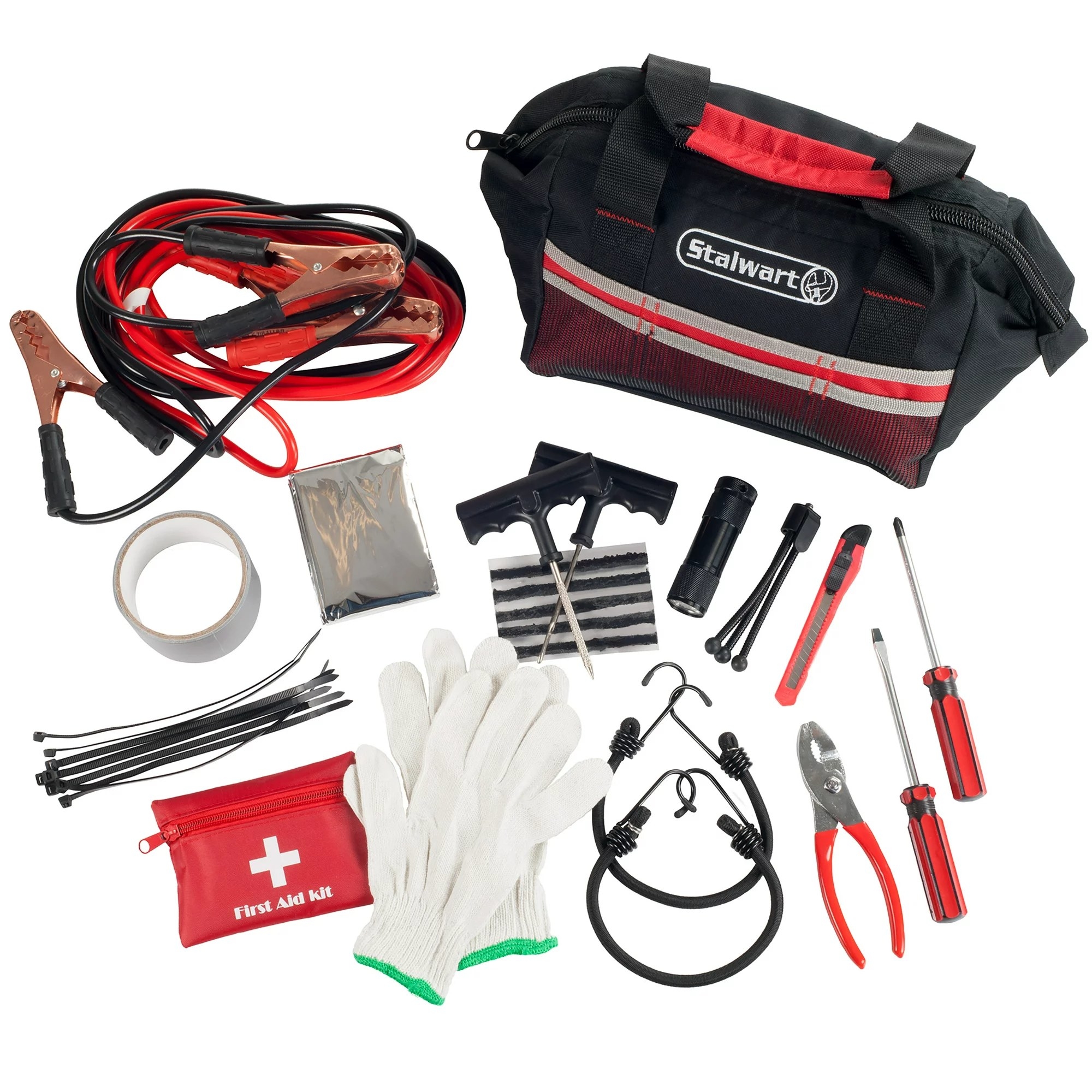The auto safety kit in the color Red