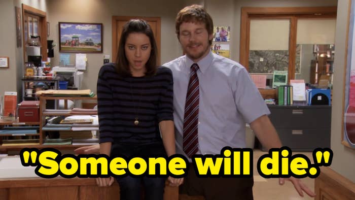 april saying someone will die on parks and rec
