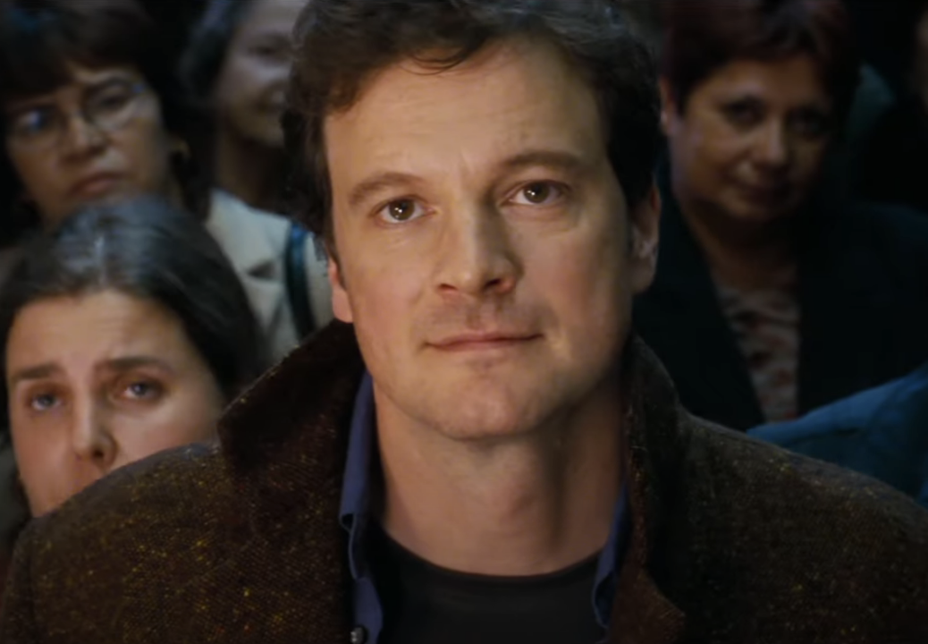 closeup of Colin Firth in a crowd