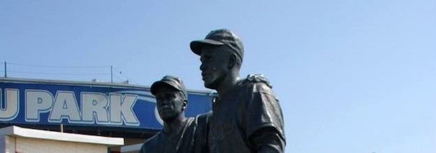 Jackie Robinson and Pee Wee Reese Monument Historical Marker