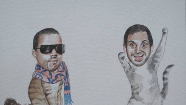 Check out these quirky watercolors of celebrities with animal bodies.