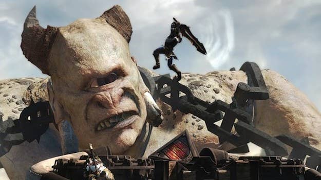 How many Kratos' does it take to bring down a giant cyclops? Somewhere between two and eight, apparently.