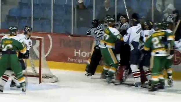 The former NHL tough guy is now knocking heads in a Quebec semi-pro league.