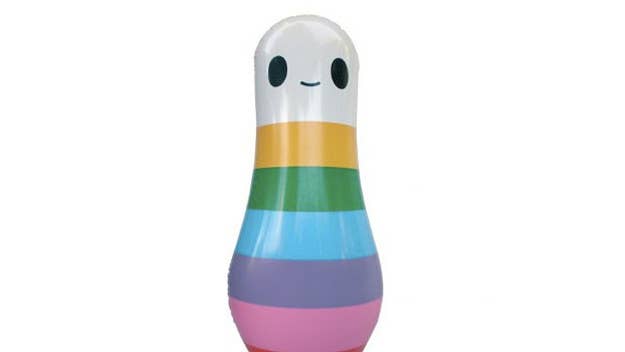 Bring a little color to your pad with this dope punching ball by Miami duo FriendsWithYou.