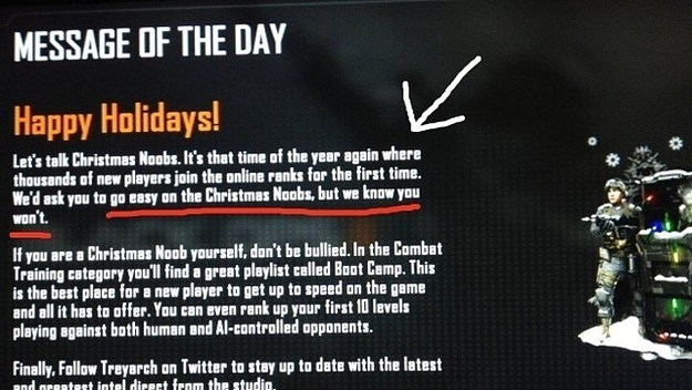 Black Ops 2: Treyarch asks you to go easy on 'Xmas Noobs