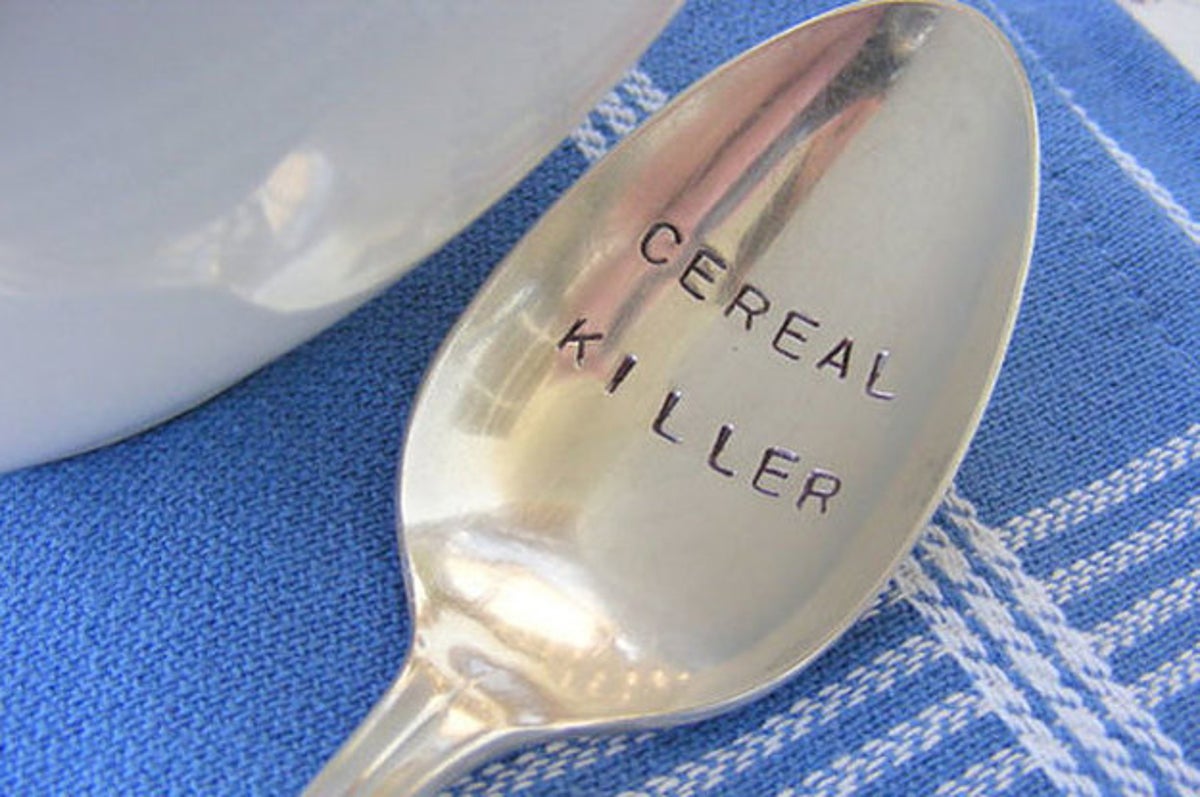 MY Peanut Butter Spoon - Hand Stamped Vintage Tablespoon