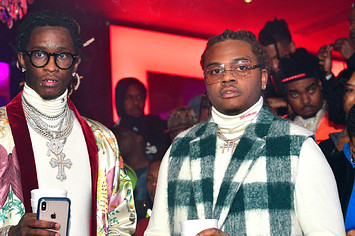Young Thug and Gunna attend Gunna "Drip or Drown 2" album release party.