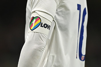 The captain's armband of Martin Ødegaard of Norway during the International Friendly match between Republic of Ireland and Norway