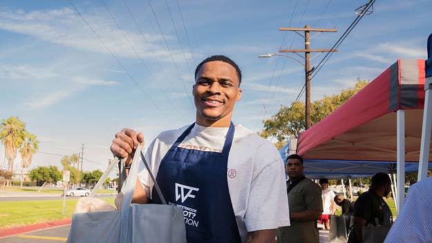 Celebrities are showing love to their communities this Thanksgiving, with Russell Westbrook, Diddy, 50 Cent, and more all giving back in various ways.