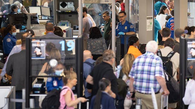 The TSA confirmed the man was arrested on Thanksgiving Day at Newark Liberty International Airport in New Jersey. The man's name has not been released.
