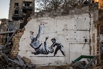a image of bansky project in ukraine article lead