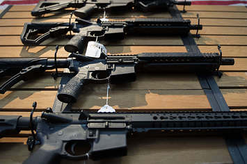 Photograph of assault weapons in Virginia