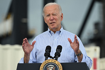 US President Joe Biden delivers remarks in the aftermath of Hurricane Fiona in Ponce, Puerto Rico