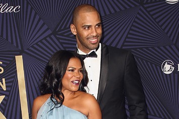 Nia Long and Ime Udoka attend the BET's 2017 American Black Film Festival