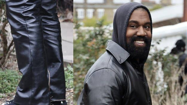 The artist formerly known as Kanye West went the flip-flop route while in attendance at Burberry's show in London on Monday, bedazzlements included.