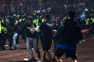 Crowd stampede at Kanjuruhan Stadium in Malang, East Java, Indonesia