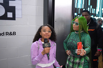 Jazzy's World TV interviewing Nicki Minaj at the Prudential Center in Boston