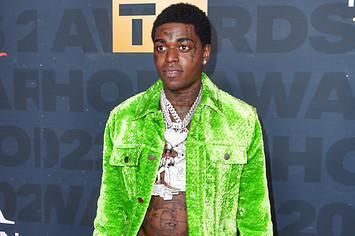 Kodak Black is pictured on the red carpet