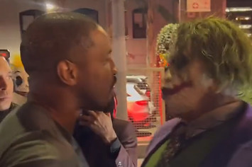 Diddy dressed as the joker in a heated exchange with Power actor Michael J Ferguson