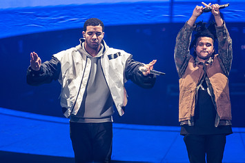 Drake and The Weeknd performing together