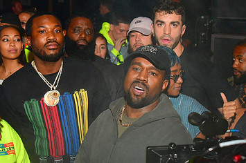 Meek Mill and Kanye West attend Teyana Taylor album Release Party at Universal Studios Hollywood