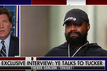 Ye is interviewed by a Fox News person