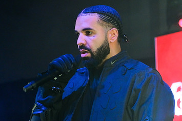 Drake speaking on microphone live