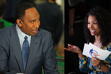 This is a photo of Stephen A. Smith and Mailka Andrews